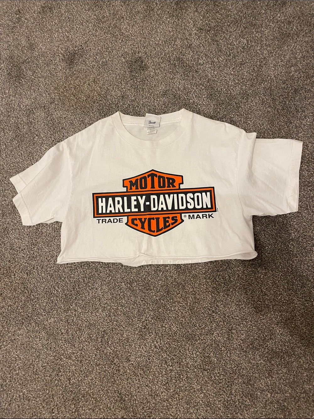 Harley-Davidson White Cropped Tee